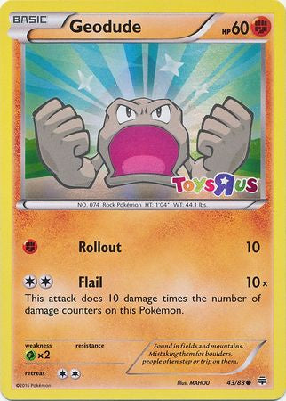 401 Games Canada Geodude 43/83 Toys R Us Promo