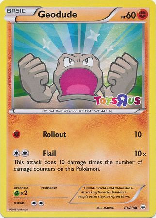 Geodude - 43/83 - Toys R Us Promo available at 401 Games Canada