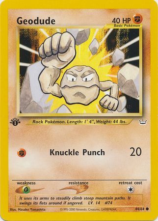 Geodude - 44/64 - Common - 1st Edition available at 401 Games Canada