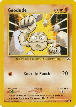 Geodude - 44/64 - Common - Unlimited available at 401 Games Canada