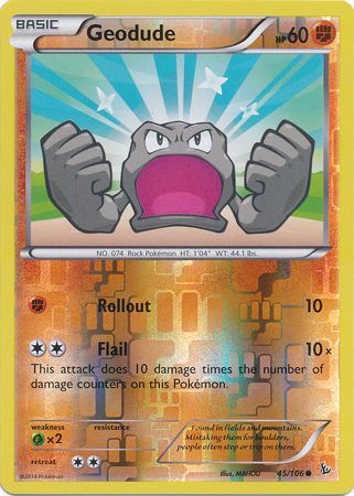 Geodude - 45/106 - Common - Reverse Holo available at 401 Games Canada