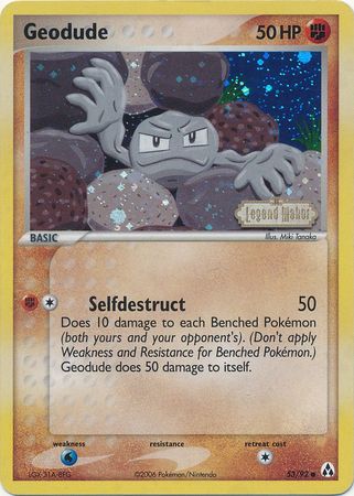 Geodude - 53/92 - Common - Reverse Holo available at 401 Games Canada