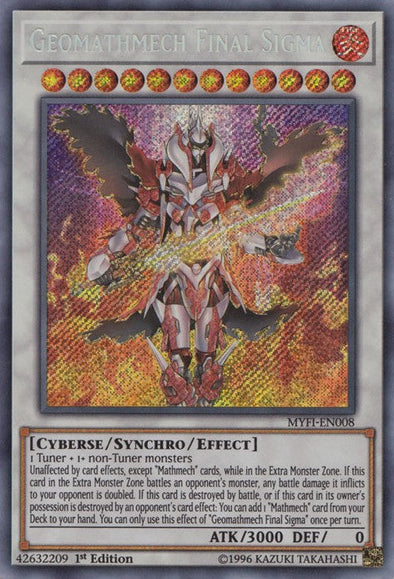 Geomathmech Final Sigma - MYFI-EN008 - Secret Rare - 1st Edition available at 401 Games Canada