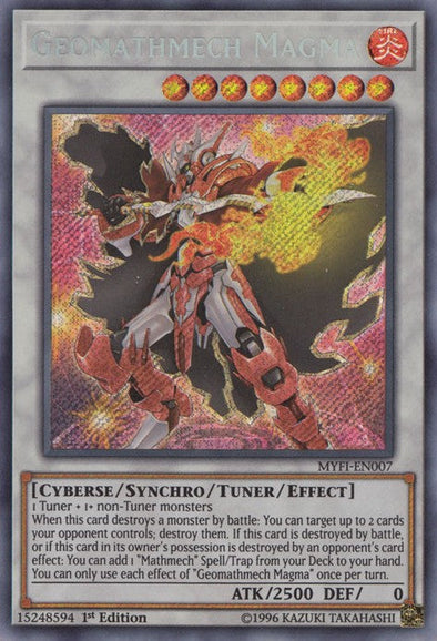 Geomathmech Magma - MYFI-EN007 - Secret Rare - 1st Edition available at 401 Games Canada