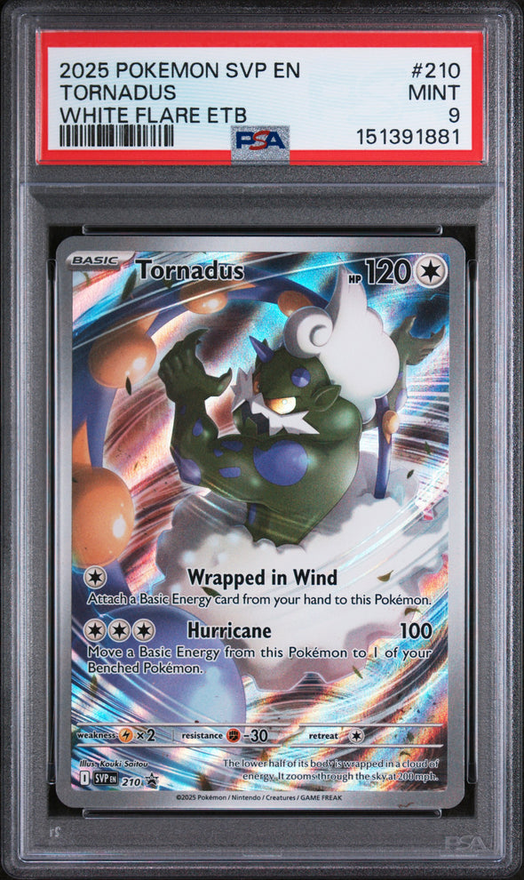 TORNADUS (210) - POKEMON SVP EN-SV BLACK STAR PROMO - WHITE FLARE ETB - MINT 9