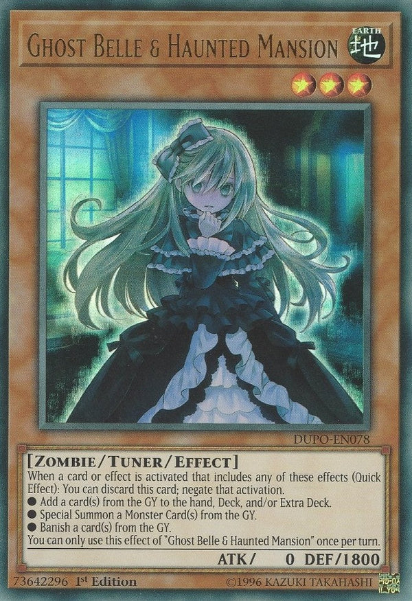 Ghost Belle & Haunted Mansion - DUPO-EN078 - Ultra Rare - 1st Edition available at 401 Games Canada