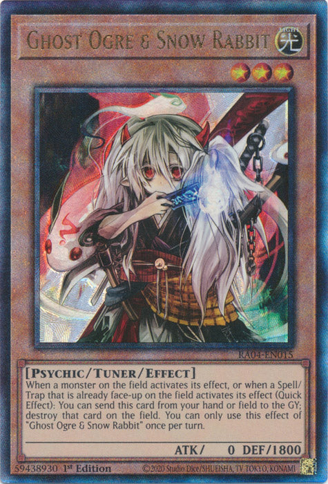 Ghost Ogre & Snow Rabbit (PUR) - RA04-EN015 - Prismatic Ultimate Rare - 1st Edition