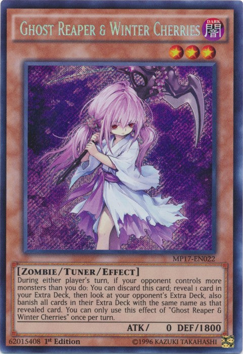Ghost Reaper & Winter Cherries - MP17-EN022 - Secret Rare - 1st Edition available at 401 Games Canada