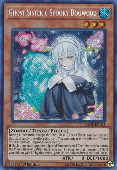 Ghost Sister & Spooky Dogwood - DANE-EN025 - Secret Rare - 1st Edition available at 401 Games Canada