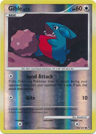 Gible - 106/147 - Common - Reverse Holo available at 401 Games Canada