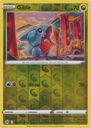 Gible - 107/172 - Common - Reverse Holo available at 401 Games Canada