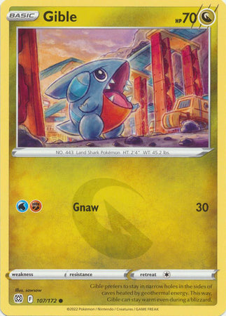 Gible - 107/172 - Common available at 401 Games Canada