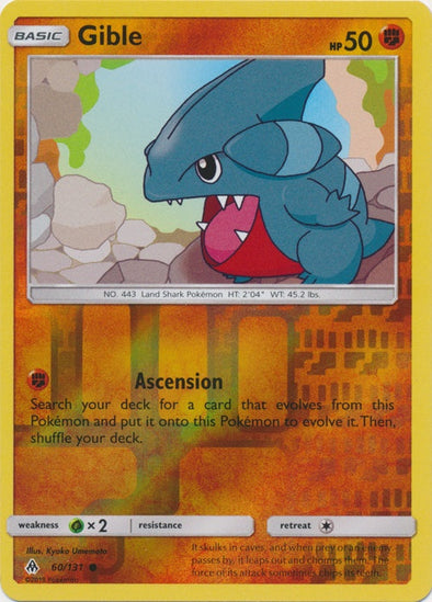 Gible - 60/131 - Common - Reverse Holo available at 401 Games Canada