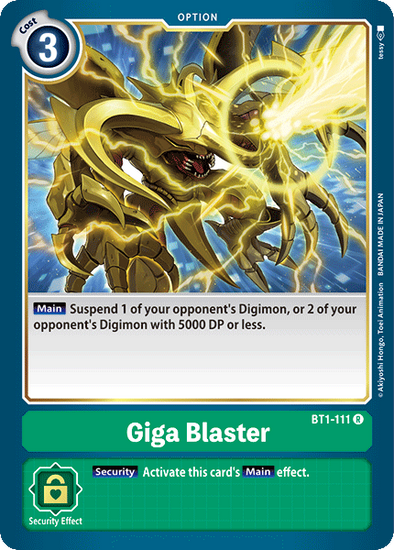 Giga Blaster - BT1-111 - Rare available at 401 Games Canada