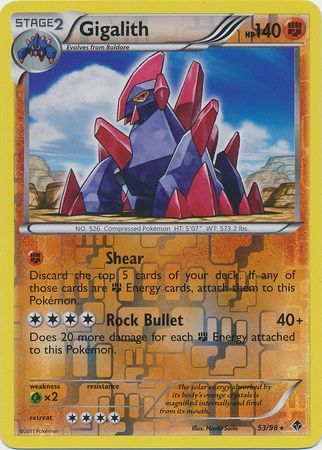 Gigalith - 53/98 - Rare - Reverse Holo available at 401 Games Canada