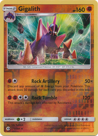 Gigalith - 71/149 - Holo Rare - Reverse Holo available at 401 Games Canada