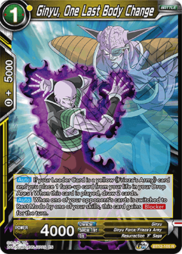 Ginyu, One Last Body Change - BT12-105 - Rare available at 401 Games Canada