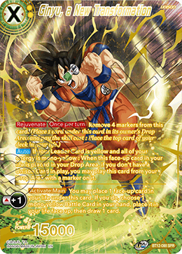 Ginyu, a New Transformation - BT12-088 - Special Rare (SPR) available at 401 Games Canada