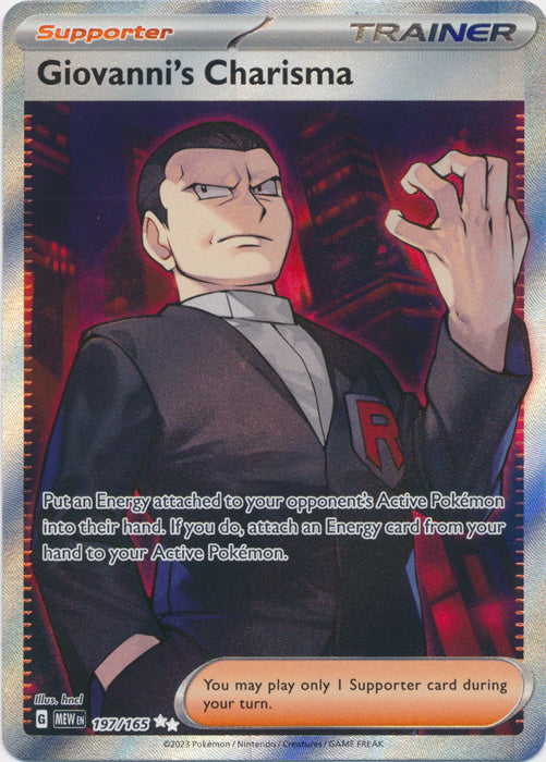 Giovanni's Charisma - 197/165 - Full Art Ultra Rare available at 401 Games Canada