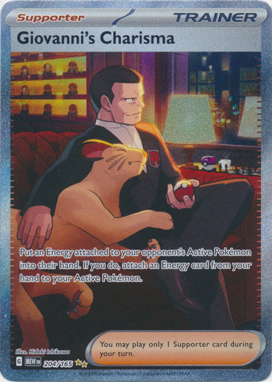 Giovanni's Charisma - 204/165 - Special Illustration Rare available at 401 Games Canada