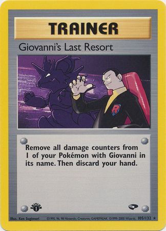 Giovanni's Last Resort - 105/132 - Rare - 1st Edition available at 401 Games Canada