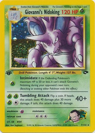 Giovanni's Nidoking - 7/132 - Holo - 1st Edition available at 401 Games Canada