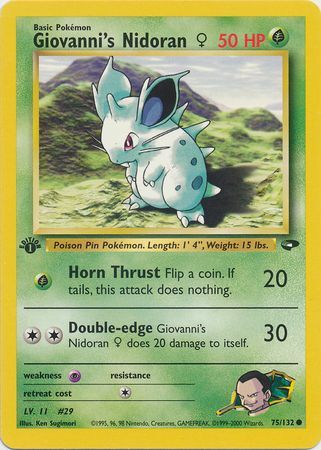 Giovanni's Nidoran (F) - 75/132 - Common - 1st Edition available at 401 Games Canada