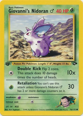 Giovanni's Nidoran (M) - 76/132 - Common - 1st Edition available at 401 Games Canada