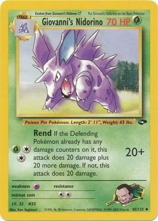 Giovanni's Nidorino - 45/132 - Uncommon - Unlimited available at 401 Games Canada