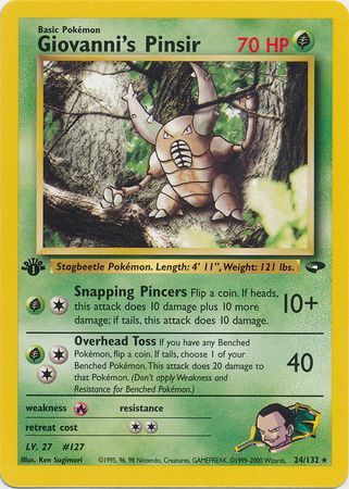 Giovanni's Pinsir - 24/132 - Rare - 1st Edition available at 401 Games Canada