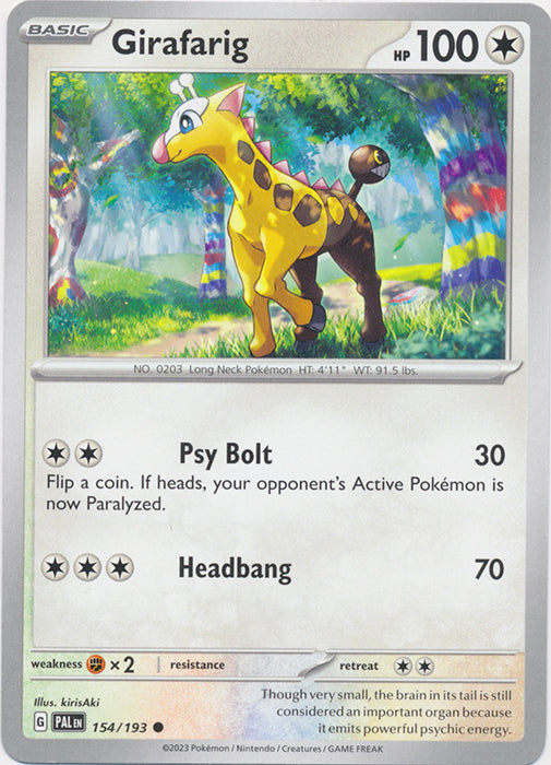 Girafarig - 154/193 - Common available at 401 Games Canada