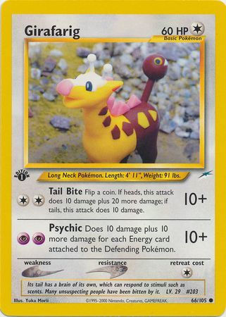 Girafarig - 66/105 - Common - 1st Edition available at 401 Games Canada