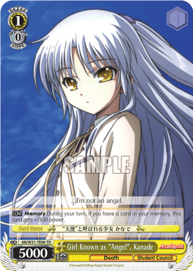 Girl Known as "Angel", Kanade - AB/W31-TE06 - Trial Deck available at 401 Games Canada