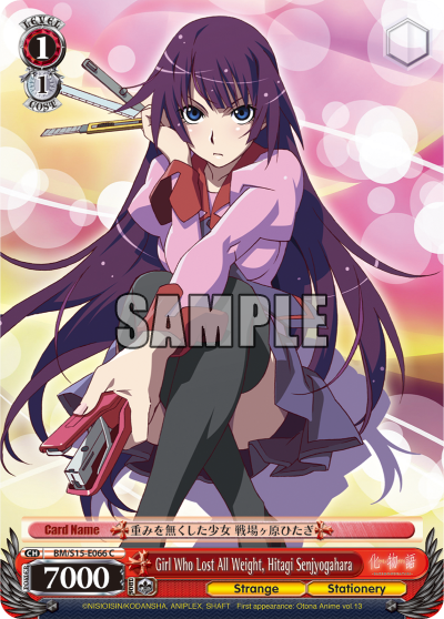 Girl Who Lost All Weight, Hitagi Senjyogahara - BM/S15-E066 - Common available at 401 Games Canada