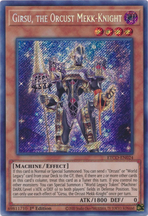 Girsu, the Orcust Mekk-Knight - ETCO-EN024 - Secret Rare - 1st Edition available at 401 Games Canada