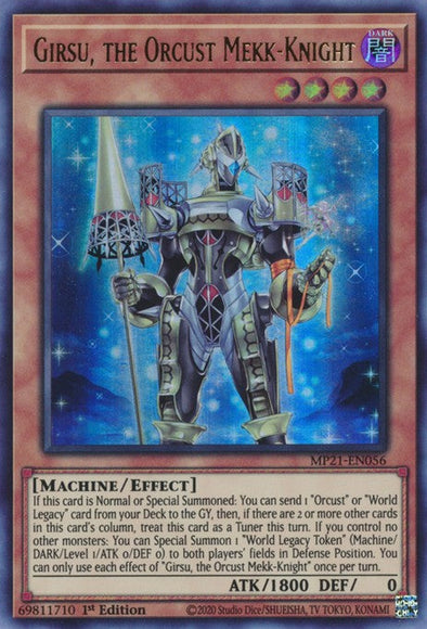 Girsu, the Orcust Mekk-Knight - MP21-EN056 - Ultra Rare - 1st Edition available at 401 Games Canada