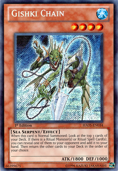 Gishki Chain - HA05-EN034 - Secret Rare - 1st Edition available at 401 Games Canada