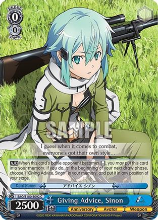 Giving Advice, Sinon - SAO/S100-E092 - Common available at 401 Games Canada