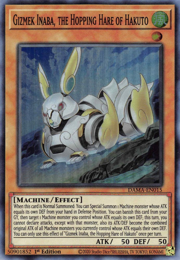 Gizmek Inaba, the Hopping Hare of Hakuto - DAMA-EN015 - Super Rare - 1st Edition available at 401 Games Canada