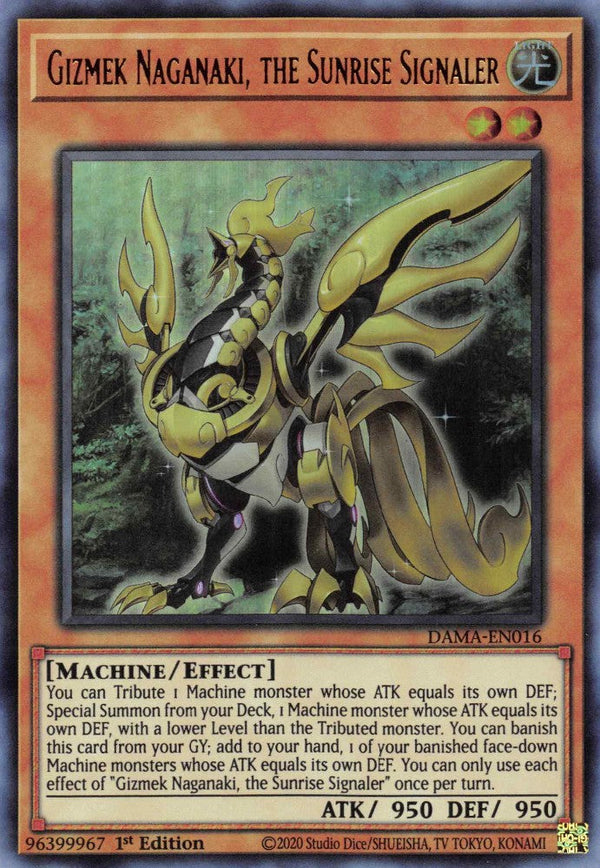 Gizmek Naganaki, the Sunrise Signaler - DAMA-EN016 - Ultra Rare - 1st Edition available at 401 Games Canada