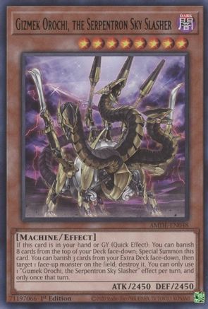 Gizmek Orochi, the Serpentron Sky Slasher - AMDE-EN048 - Rare - 1st Edition available at 401 Games Canada