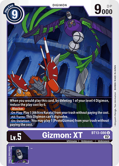 Gizmon: XT - BT13-086 - Uncommon available at 401 Games Canada