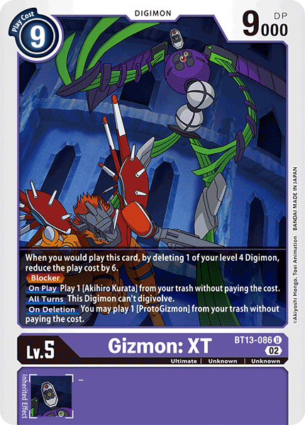 Gizmon: XT - BT13-086 - Uncommon available at 401 Games Canada