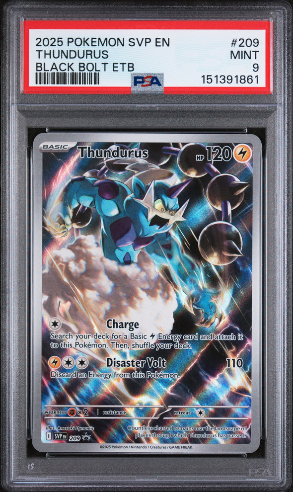THUNDURUS (209) - POKEMON SVP EN-SV BLACK STAR PROMO - BLACK BOLT ETB - MINT 9