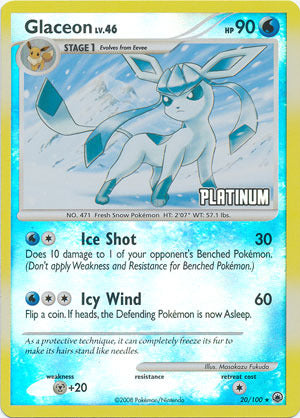 Glaceon - 20/100 - Reverse Holo BK Promo available at 401 Games Canada