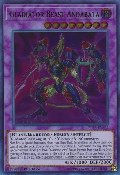 Gladiator Beast Andabata - BLLR-EN022 - Ultra Rare - 1st Edition available at 401 Games Canada