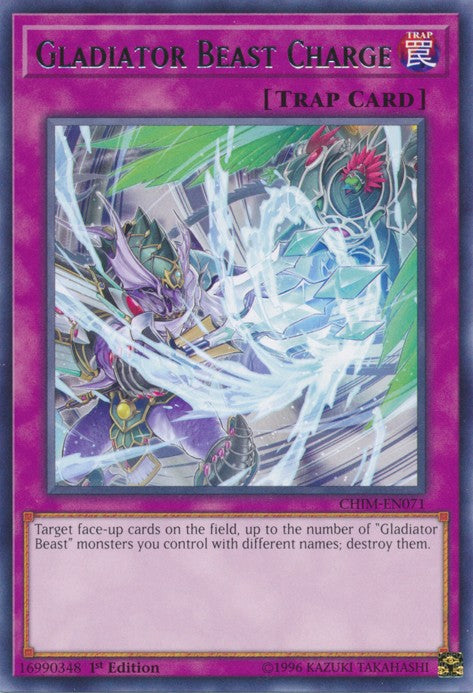 Gladiator Beast Charge - CHIM-EN071 - Rare - 1st Edition available at 401 Games Canada