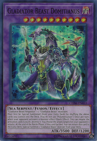 Gladiator Beast Domitianus - CHIM-EN033 - Super Rare - Unlimited available at 401 Games Canada