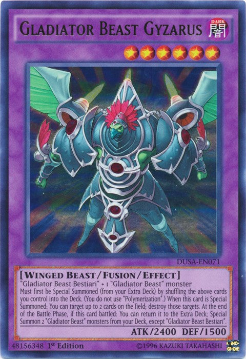 Gladiator Beast Gyzarus - DUSA-EN071 - Ultra Rare - 1st Edition available at 401 Games Canada