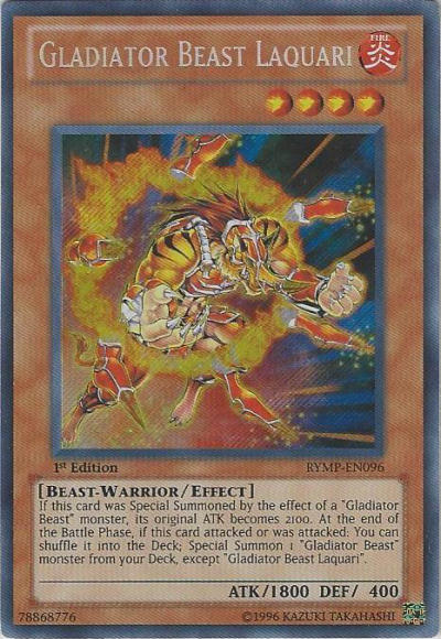 Gladiator Beast Laquari - RYMP-EN096 - Secret Rare - 1st Edition available at 401 Games Canada